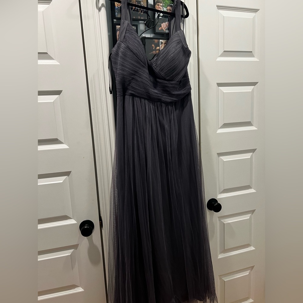 Elegant Grey Evening Gown